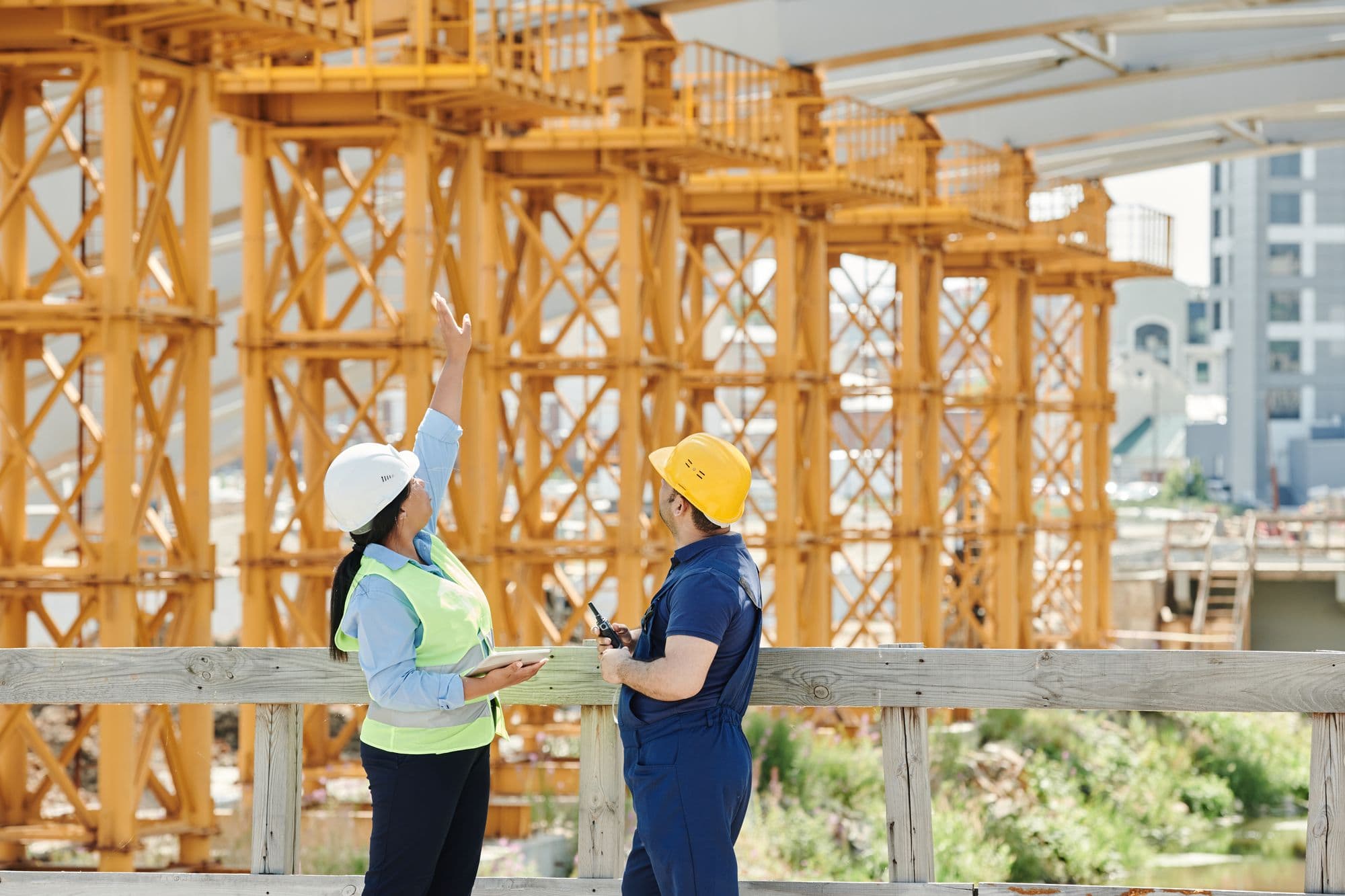 Coordinamento di cantiere su strutture di ponteggio